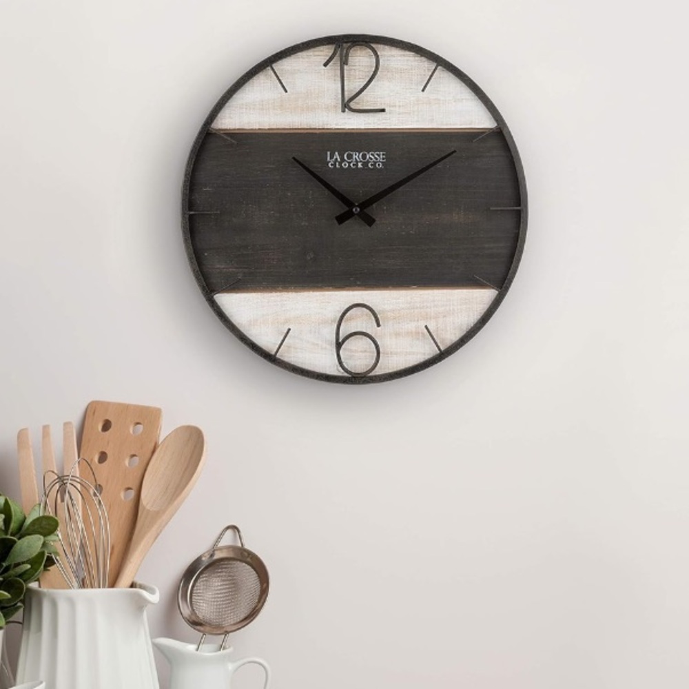 La Crosse Clock 16-Inch Ironwood Wall Clock - Picture 6 of 6